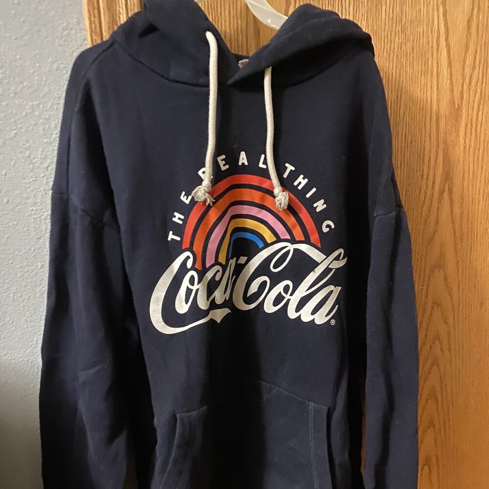 Dark Blue Coca Cola rainbow sweatshirt